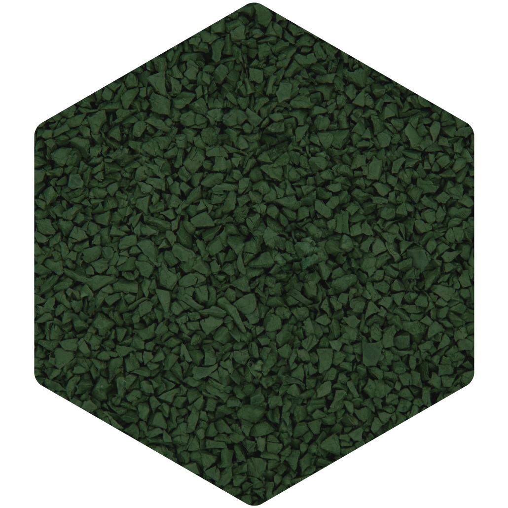 Dark Green decorative rubber surfacing color sample