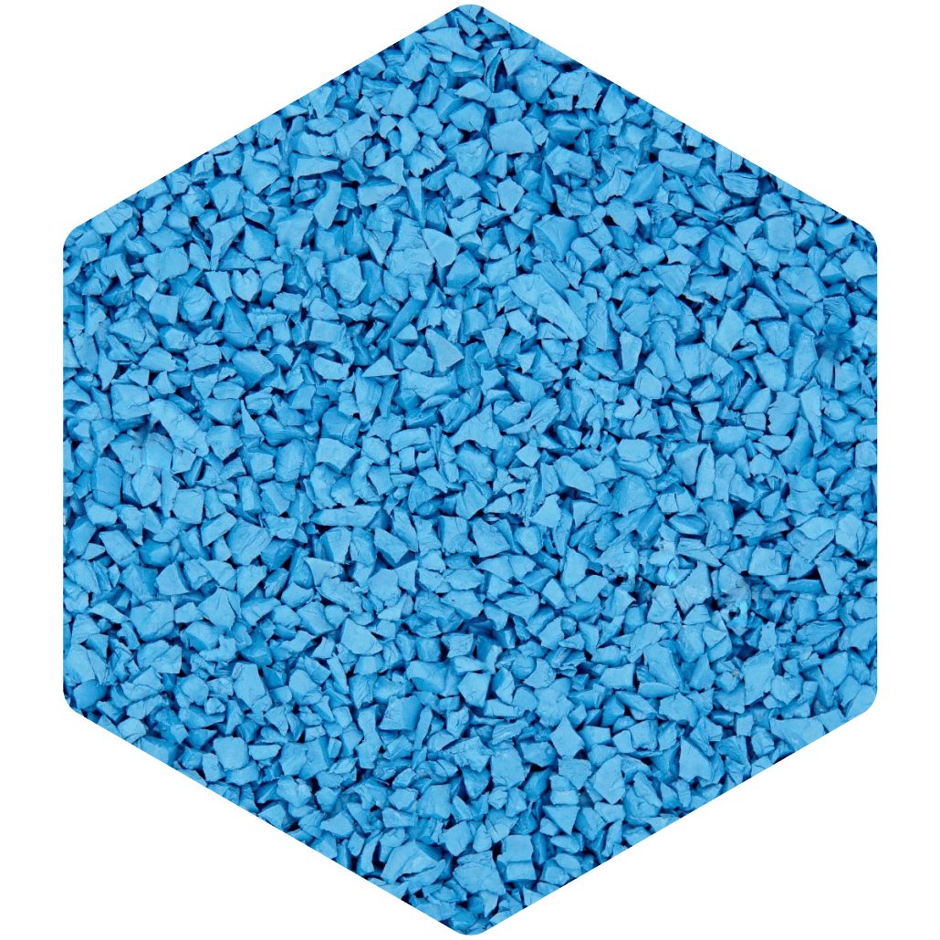 Light Blue decorative rubber surfacing color sample