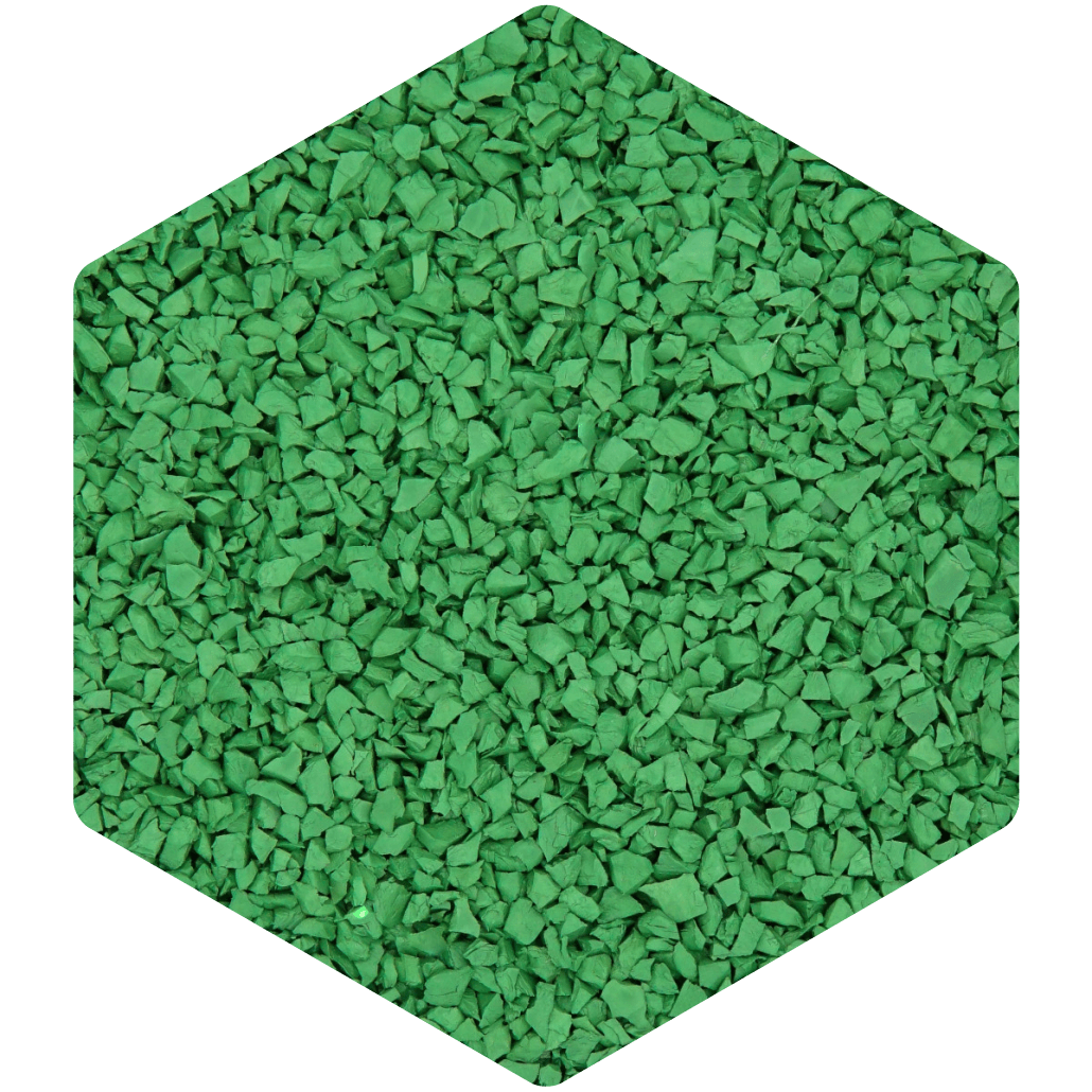 Light Green decorative rubber surfacing color sample