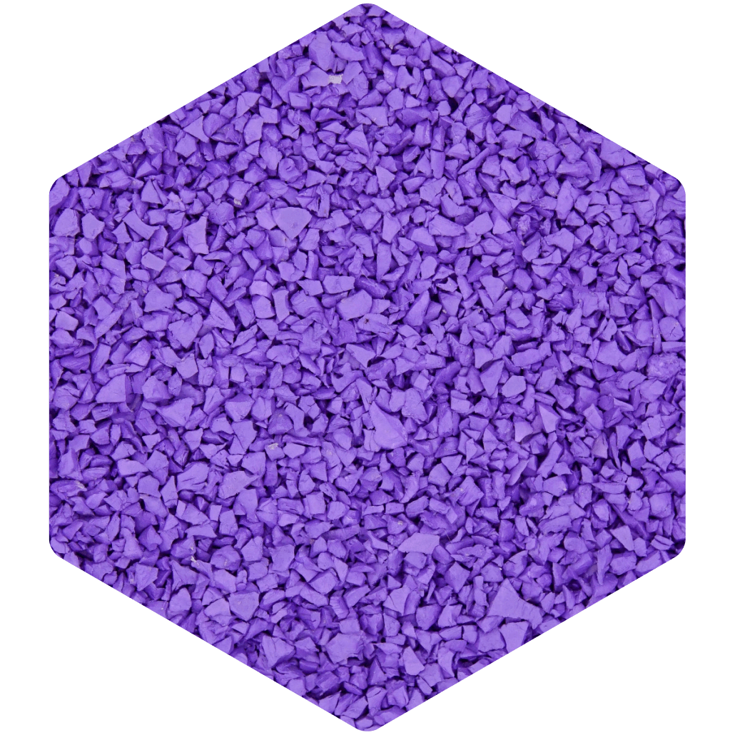 Purple decorative rubber surfacing color sample