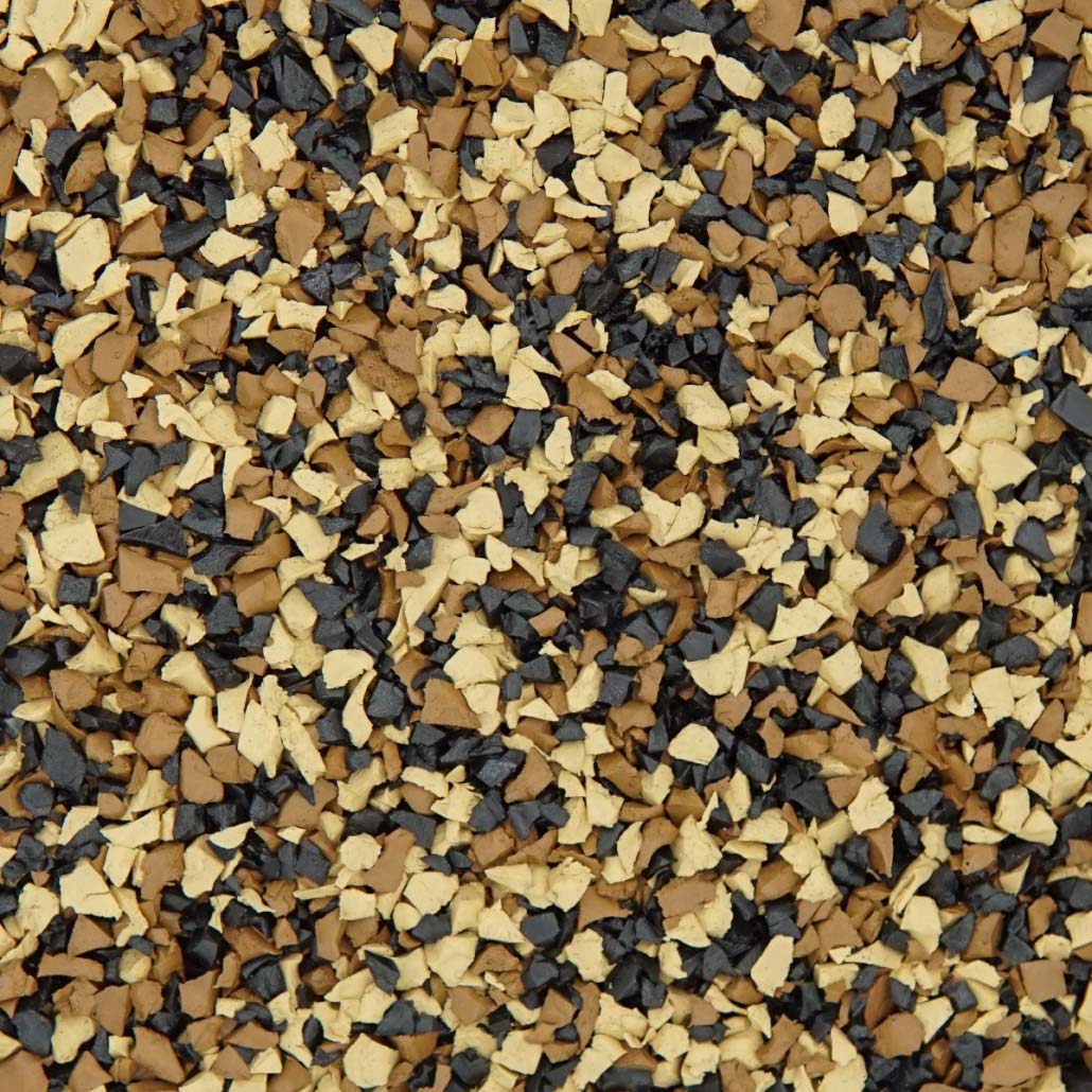 Random Mocha decorative rubber surfacing color sample