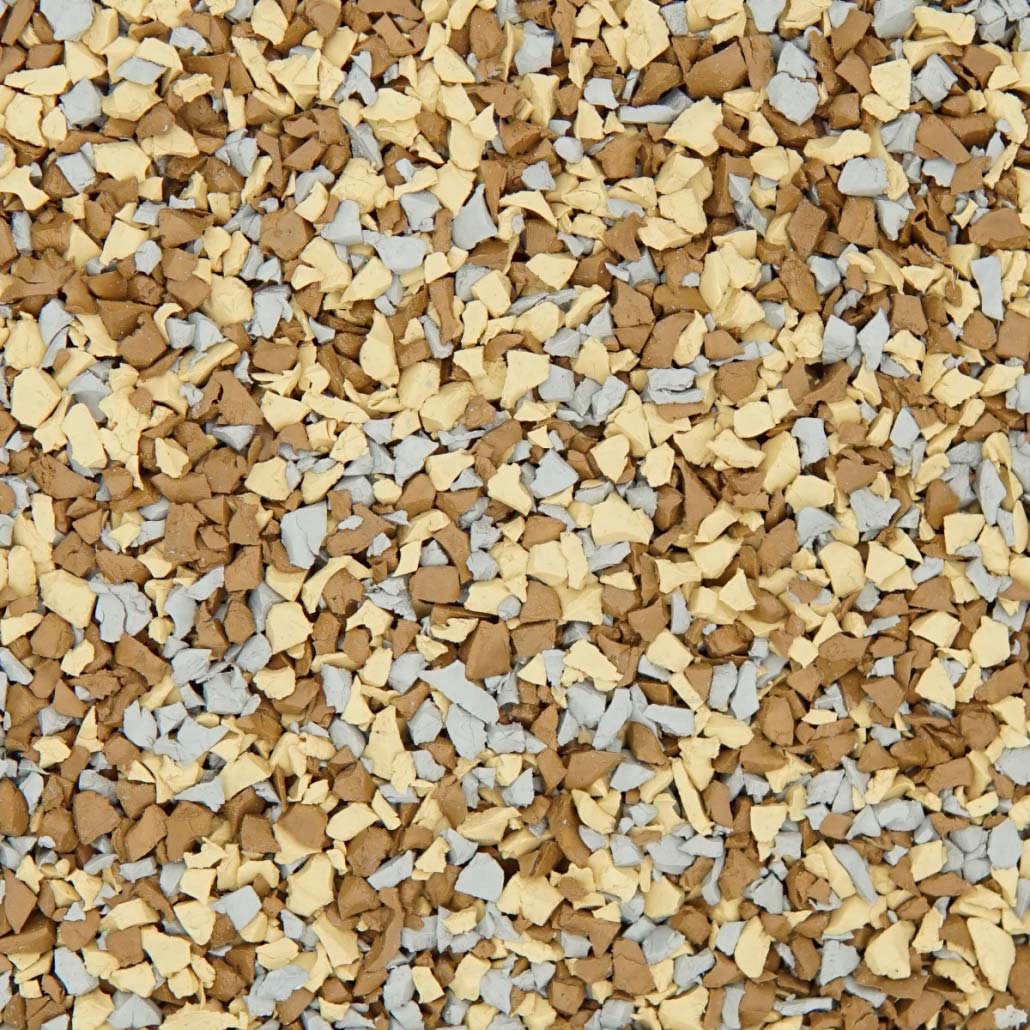 Sandstone decorative rubber surfacing color sample